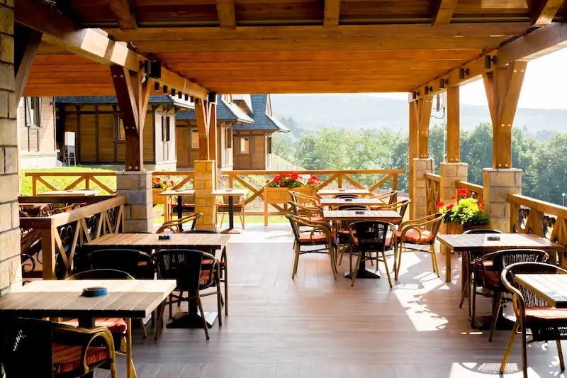 Beautiful terrace during summer