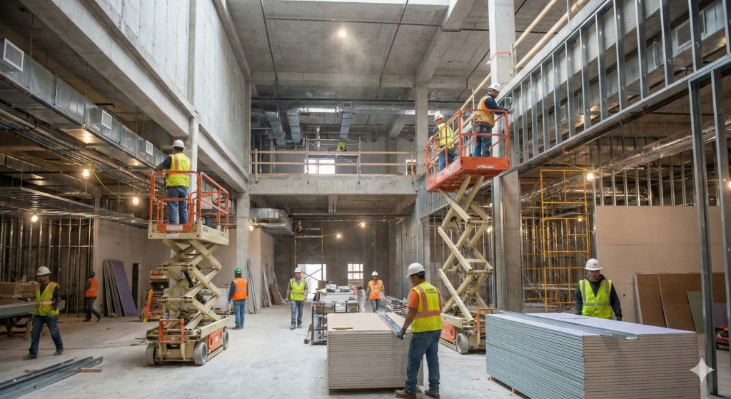 Top Tips For Safe Portable Commercial Heater Use On Site 2 Commercial construction site indoors