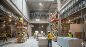 Rental Equipment 8 Commercial construction site indoors